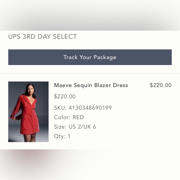 Red Sequin Blazer Mini Dress - Maeve / Anthropologie - Picture 8 of 10